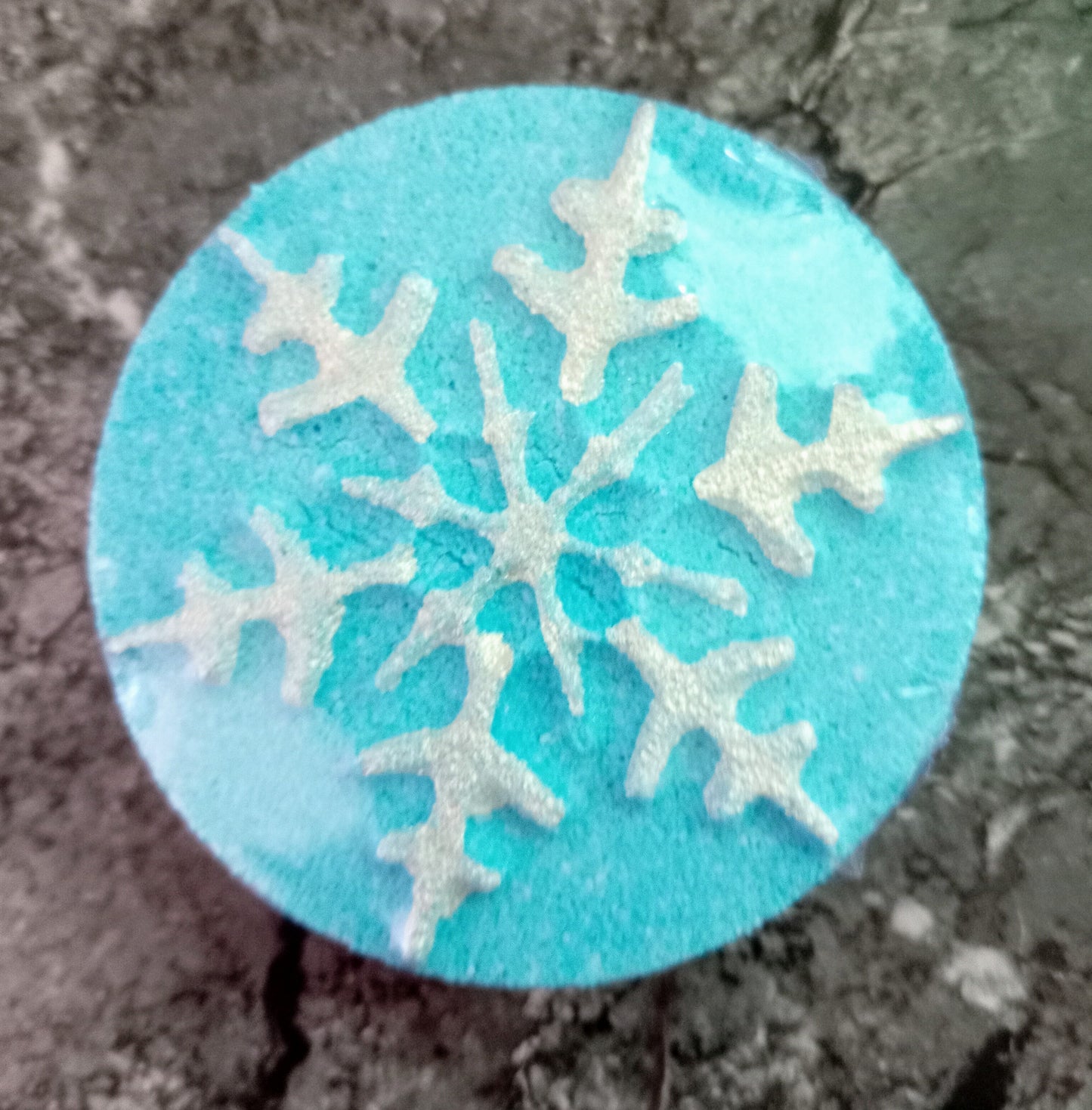 Snow flake snow fairy scented bath bomb