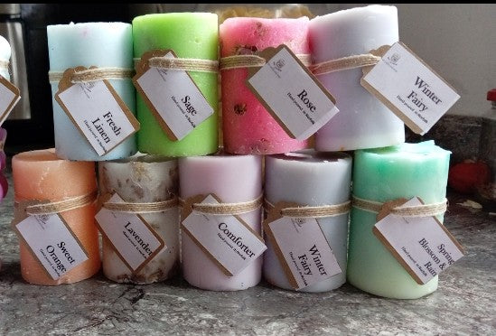 Jasmine Pillar candle 8cm x 5cm