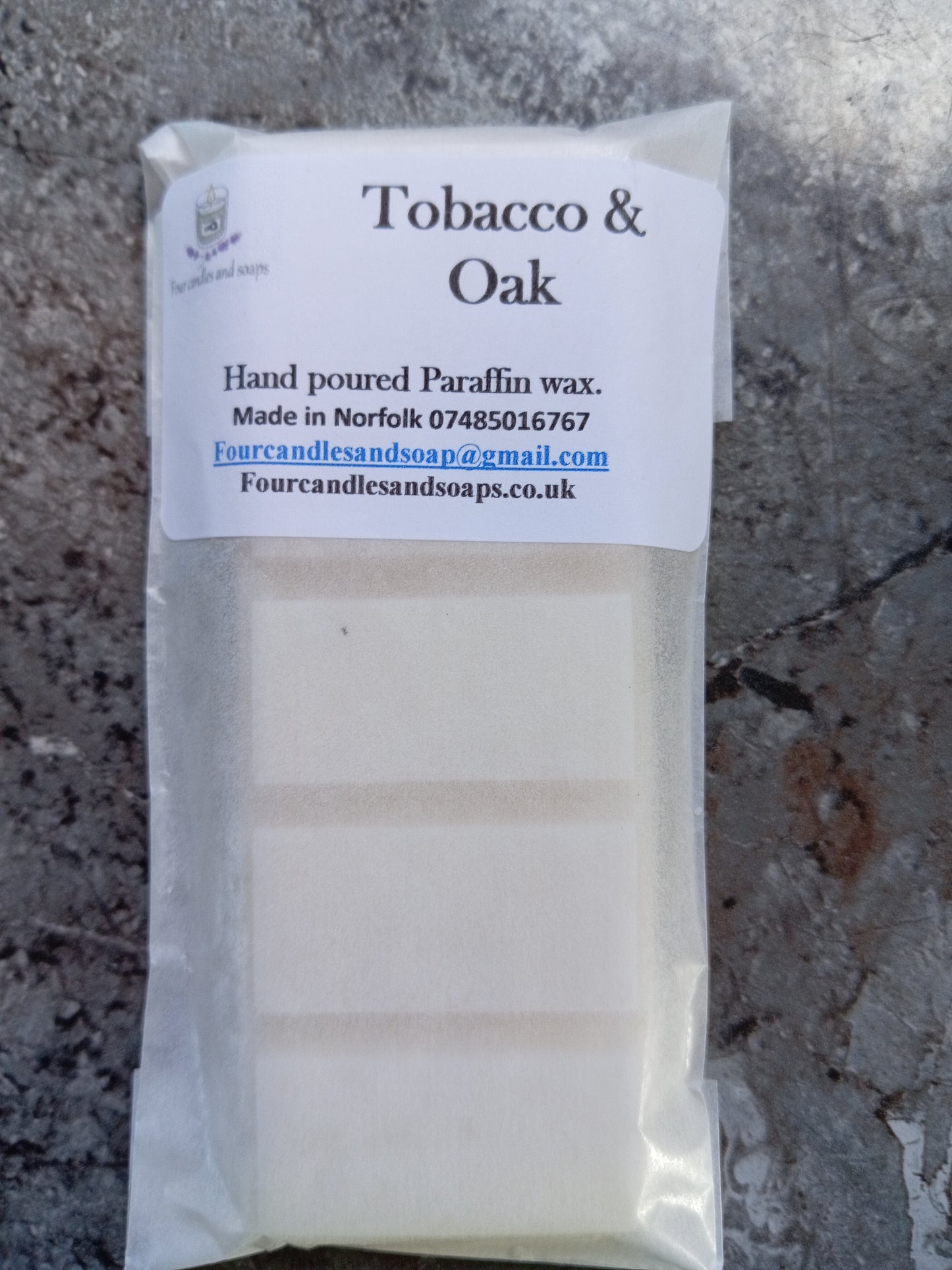 Tobacco and oak 50g snap bar Wax Melt