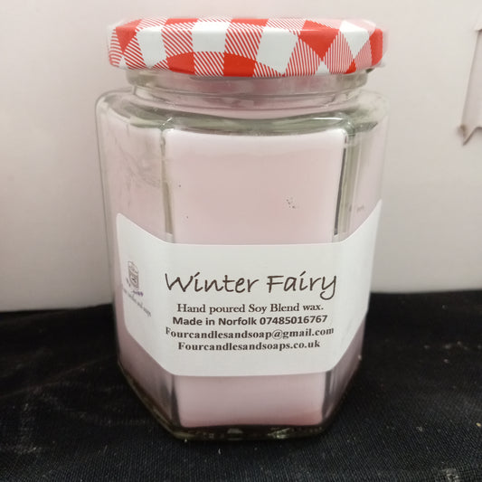 Winter fairy snow fairy Jar Candle