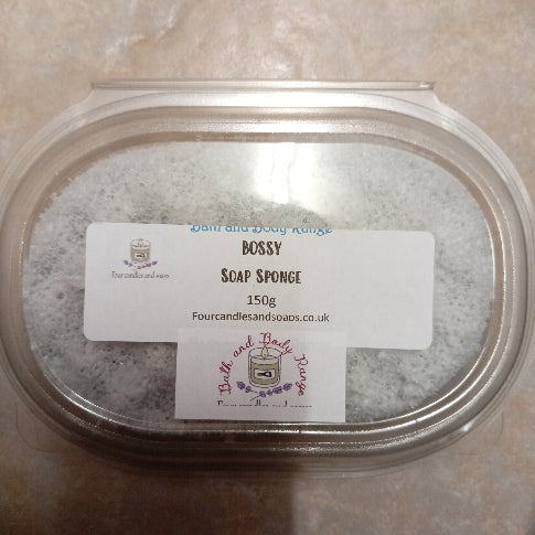 Bossy exfoliating soap sponge by Four Candles & Soaps