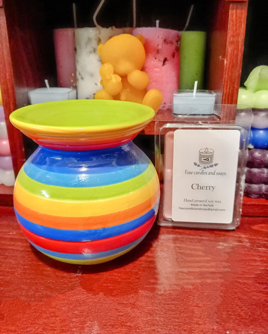 Rainbow oil wax melt burner