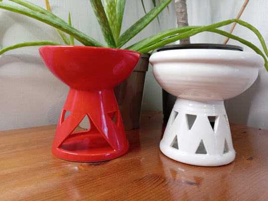 Off White deep bowled oil wax melt burner