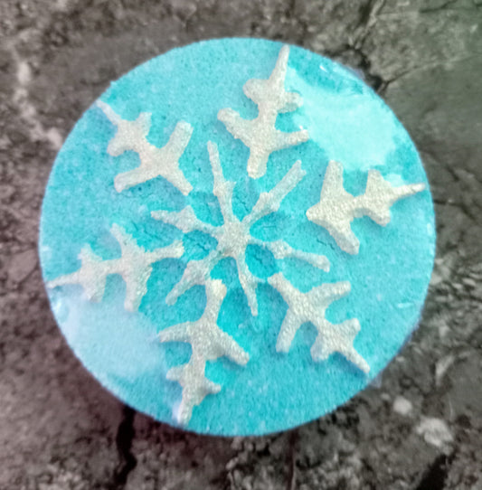 Snow flake snow fairy scented bath bomb