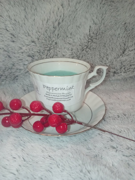 Peppermint Teacup candle