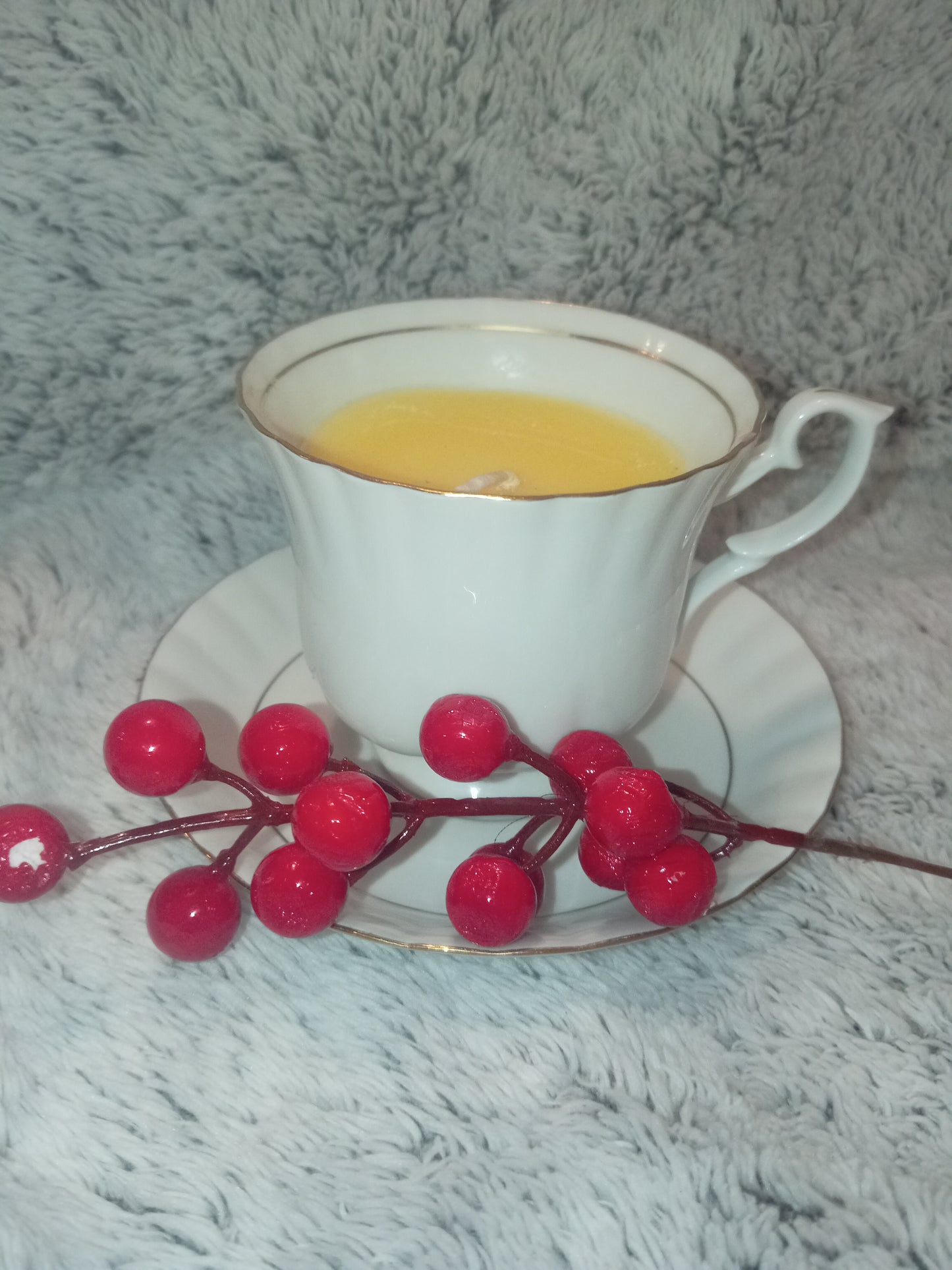 Vanilla Teacup candle plain cup
