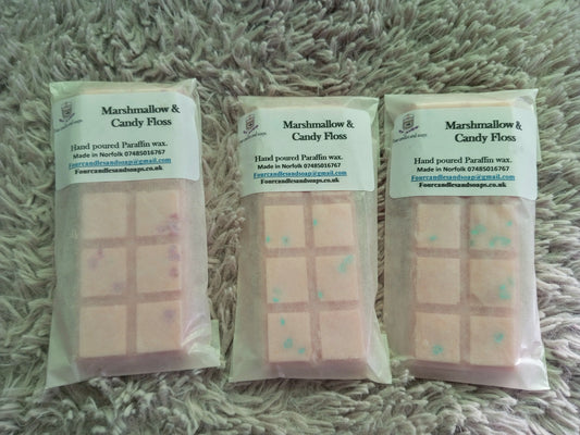 Marshmallow and Candyfloss 50g snap bar Wax Melt