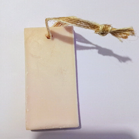Rectangle wax wardrobe freshener ties with a ribbon. Four Candles and Soaps