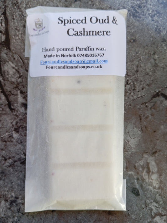 Spice Oud and Cashmere 50g snap bar Wax Melt