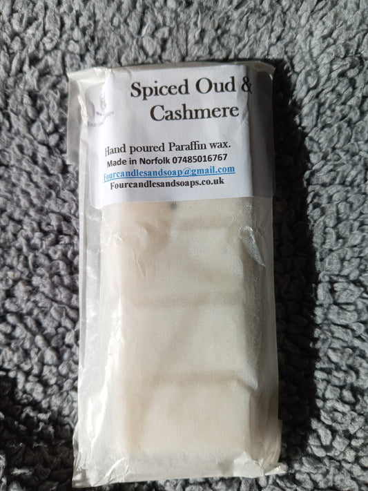 Spiced Oud and cashmere 50g snap bar Wax Melt
