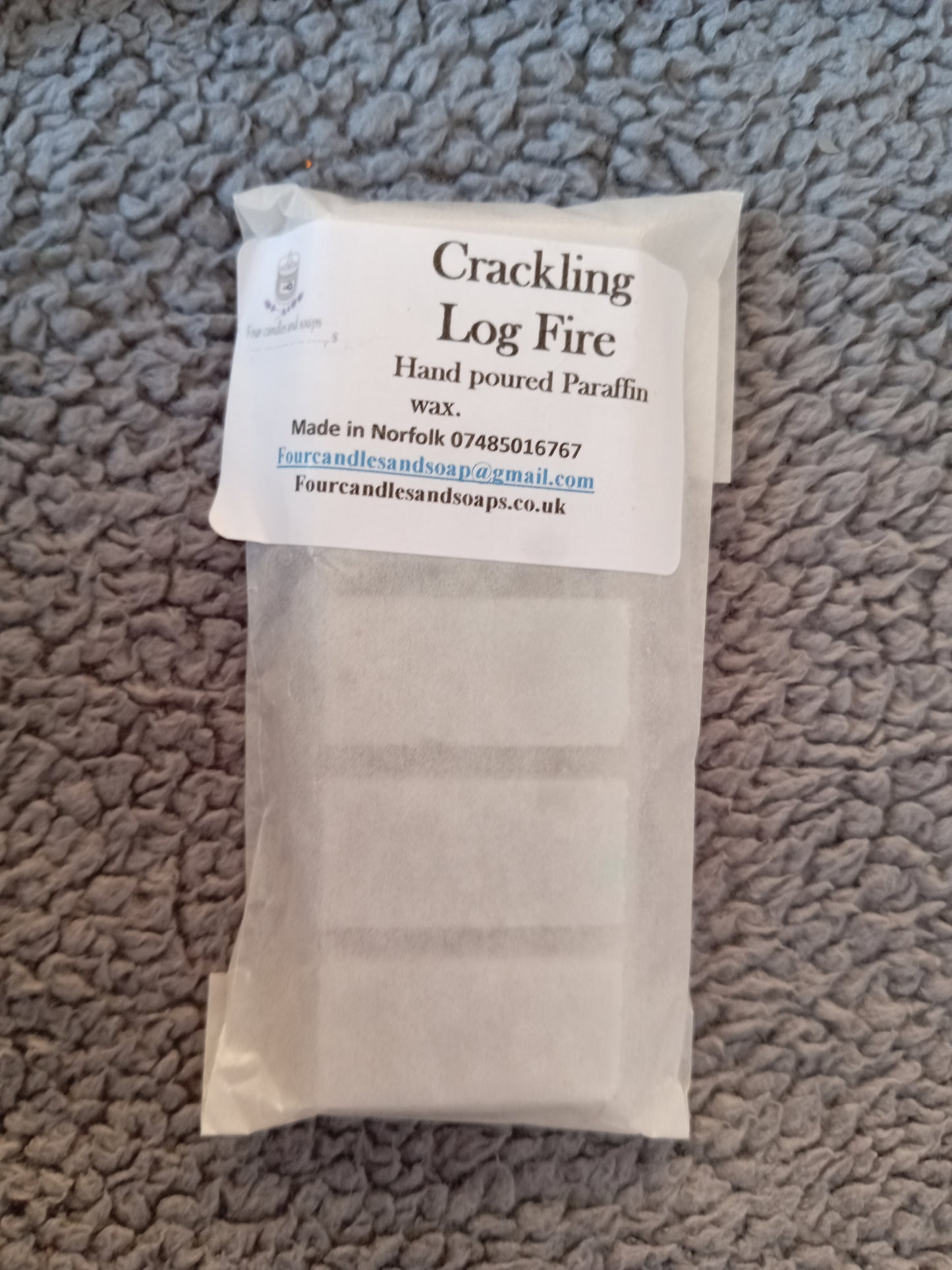 Crackling Log Fire 50g snap bar Wax Melt