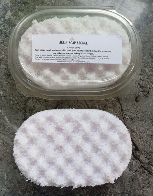 Joop soap sponge.