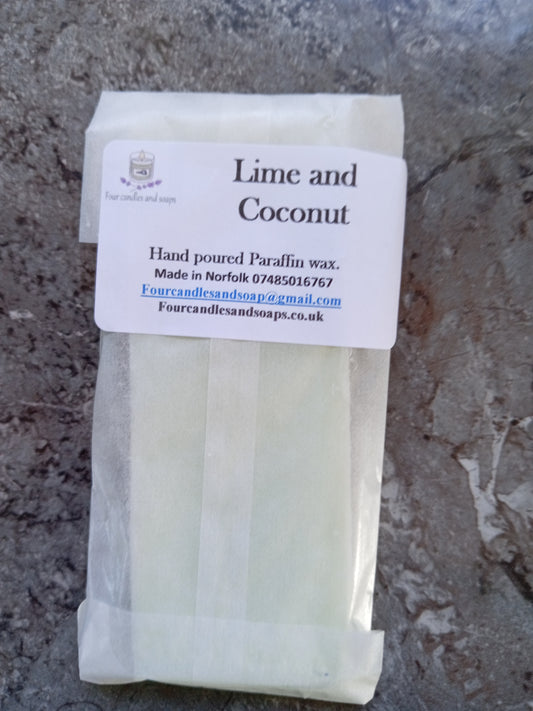 lime and Coconut 50g snap bar Wax Melt