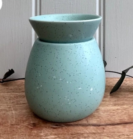 Blue speckled oil wax melt burner